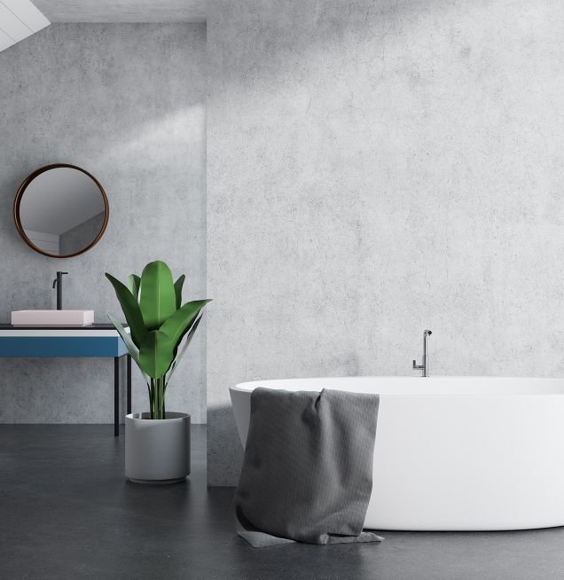 Sichtbeton bei der Badezimmergestaltung