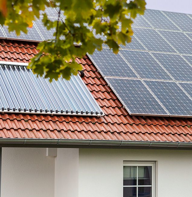 Sonnenkollektoren als Flachkollektoren