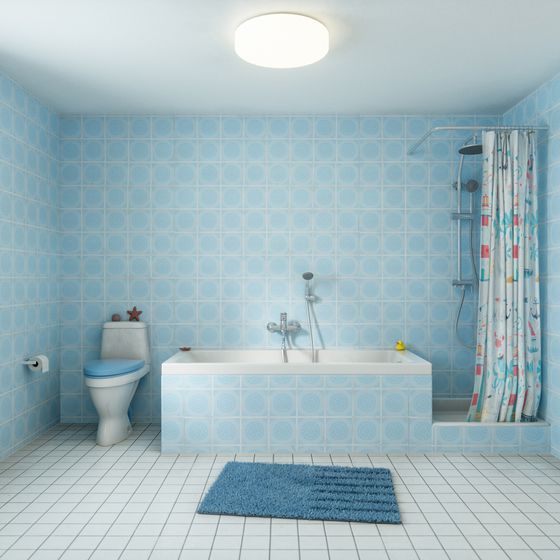 Badezimmer Vorher-Nachher-Vergleich - hier gezeigt Vorher