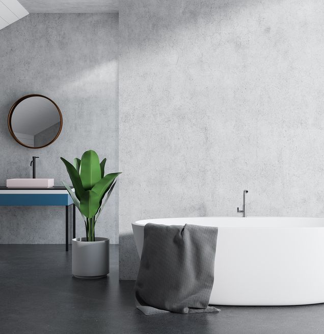 Sichtbeton bei der Badezimmergestaltung