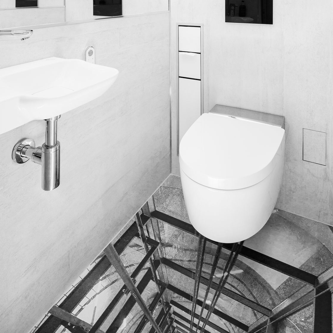 Gäste-WC Bodenbelag mit 3D Effekt